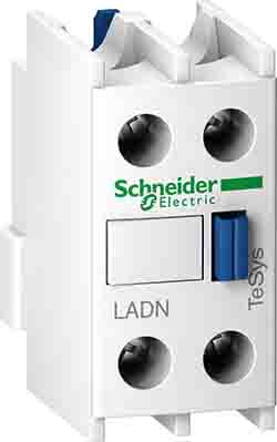 Schneider Electric Auxiliary Contact Block, 2 Contact, 2 NO, TeSyS D, DIN Rail, 10 A, 690V, LADN206