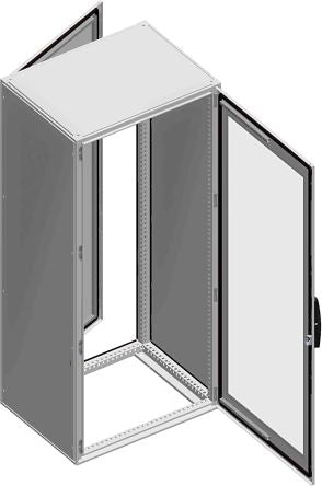 Schneider Electric NSYSF Series Grey Galvanised Steel General Purpose Enclosure, IP55, IK08, IK10 600 mm, 2000 mm, 600