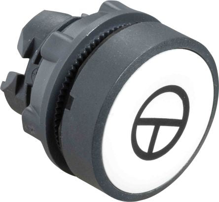 Schneider Electric Harmony Series White Spring Return Push Button Head, 22 mm Cutout, IP66, IP67, IP69K