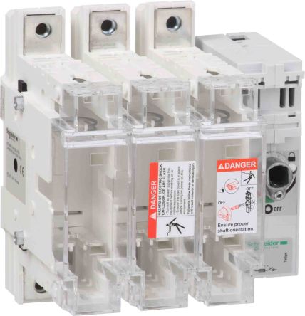 Schneider Electric Fuse Switch Disconnector, 3-Pole, 125 A, 100A