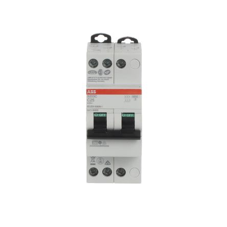 ABB S200C S200C Miniature Circuit Breaker, 3-Pole, 25A, Type C, 415V ac AC, 6 kA Breaking Capacity