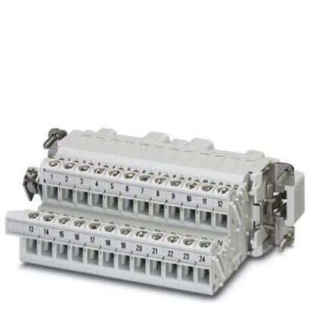 Phoenix Contact HC-B 24-A-UT-PER-M Series Heavy Duty Power Connector, 24-Contact, 2 Row, 1648108