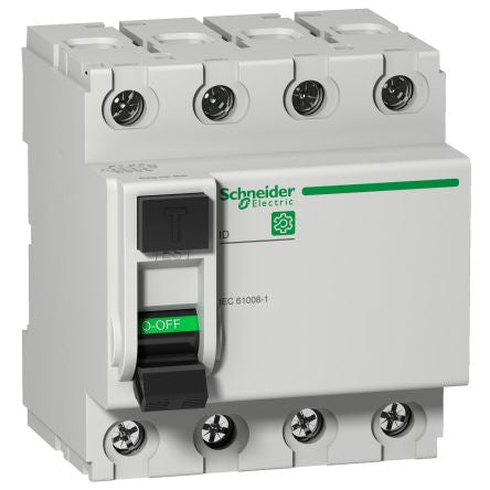 Schneider Electric Multi 9 Series Residual Current Circuit Breaker, 40A, 4-Pole, 300 mA, Type A, 500 A 240V ac
