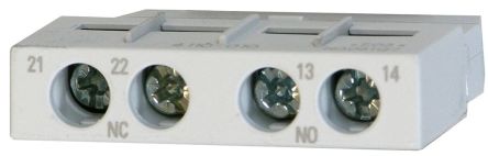 Omron Auxiliary Contact Block, 2 Contact, 1 NO/1 NC, J77MN, Front, 2 A, 240V, J77MN-11F