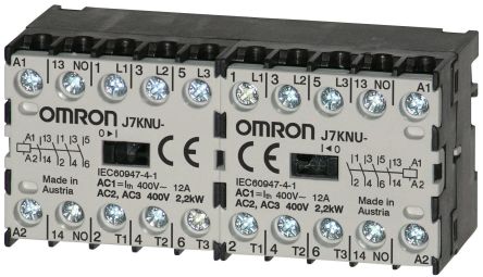Omron J7KNU Contactor, 110V dc Coil, 4-Pole, 5 A, 3.5 kW 110V dc, 2 NO/2 NC, 440V
