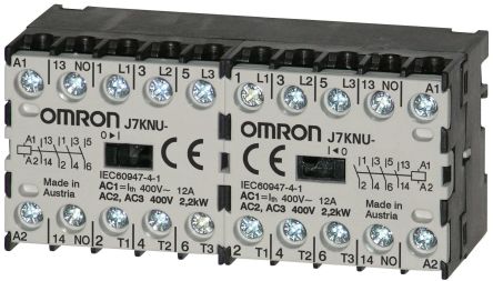 Omron J7KNU Contactor, 24V ac Coil, 4-Pole, 5 A 24V ac, 4 NC, 440V