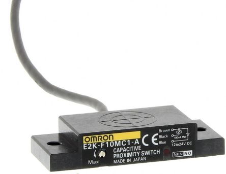 Omron E2K-F10MC1-A 2M Flat Capacitive Proximity Sensor E2K-F 10 mm NPN 100mA 24V dc 30 V dc