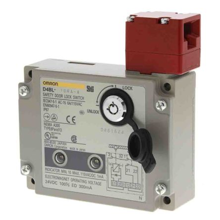 Omron D4BL Series Solenoid Interlock Switch, Power to Unlock
