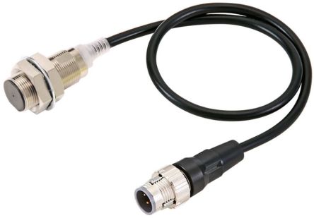 Omron E2E-X12B1T18-M1TJ 0.3M Threaded Barrel Inductive Proximity Sensor, M18 PNP E2E 30V 12 mm 30 V dc 100mA