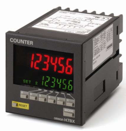 Omron Counter, Counter, 6 Digit 7 Segment LCD, 30 Hz 240V ac