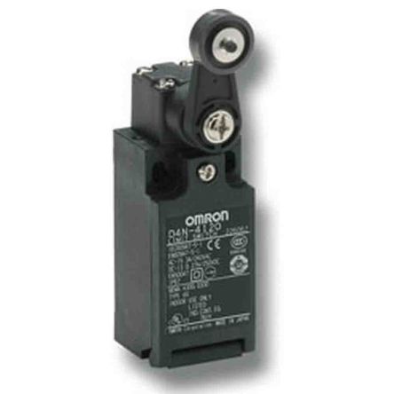 Omron D4n Series Roller Limit Switch, 1 NO/1 NC, IP67, Plastic Housing, 240V, 10A