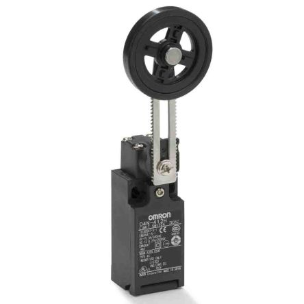 Omron D4n Series Adjustable Roller Lever Limit Switch, 1 NO/1 NC, IP67, Metal Housing, 240V