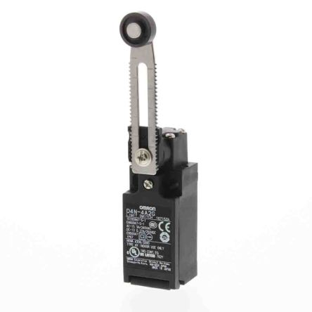 Omron D4N Series Adjustable Roller Lever Limit Switch, 2 NC, IP67, Metal Housing, 240V