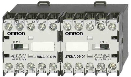 Omron J7KNA Contactor, 230V ac Coil, 3-Pole, 9 A, 4 kW 45V, 3 NO, 415V