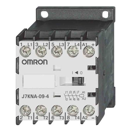 Omron J7KNA Contactor, 230V ac Coil, 4-Pole, 9 A, 4 kW, 4 NO, 690V