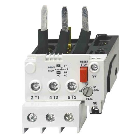 Omron, J7TKN Overload Relay, 40A, 52 A F.L.C, 52A Contact Rating, 37 kW, 24V dc 3