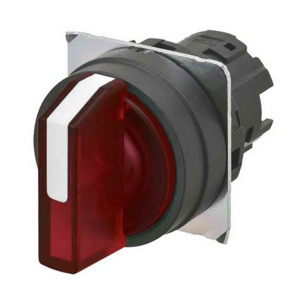 Omron A22NW Series 3 Position Illuminated Selector Switch Head, 22 mm Cutout, IP66