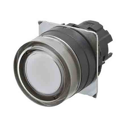 Omron A22NZ Series White Momentary Push Button Head, 22 mm Cutout, IP69K, IP67, IP66
