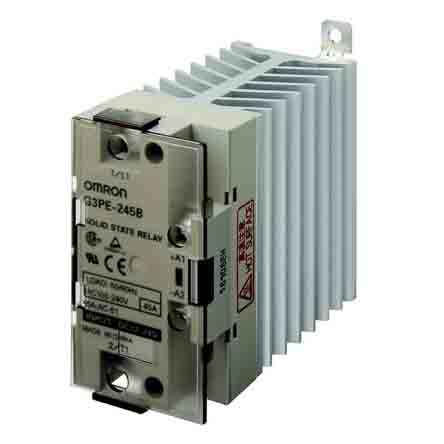 Omron G3PE Series Solid State Relay, 35 A Load, DIN Rail, Screw Mount, 480 V ac Load, 24V Control