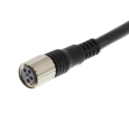Omron Male 4 way Straight to Unterminated Free End Sensor Actuator Cable, 2 m