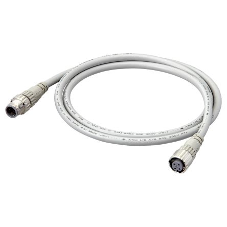 Omron Female 4 way Straight to Male Straight Sensor Actuator Cable, 10 m