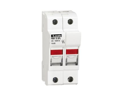 Lovato 32A Rail Mount Fuse Holder, 2P-Pole, 1kV