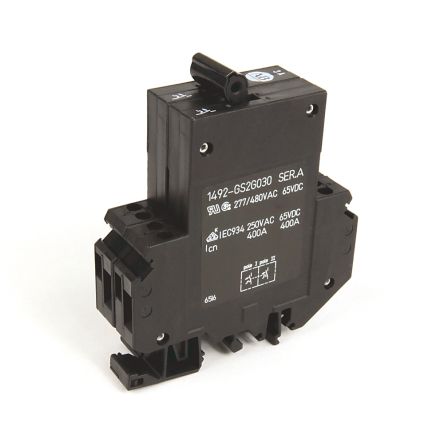 Allen Bradley 1492-GS 1492-GS Miniature Circuit Breaker, 2-Pole, 3A, Type G, 240V ac AC, 62.5 V dc DC, 15 kA Breaking