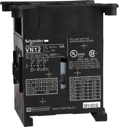 Schneider Electric 3-Pole DIN Rail Isolator Switch -, IP20, 12A, 4 kW