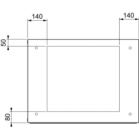 Schneider Electric Steel Epoxy Polyester Powder Gland Plate Plain Cable Gland, 600mm W, 20 mm L for Use with Spacial SM