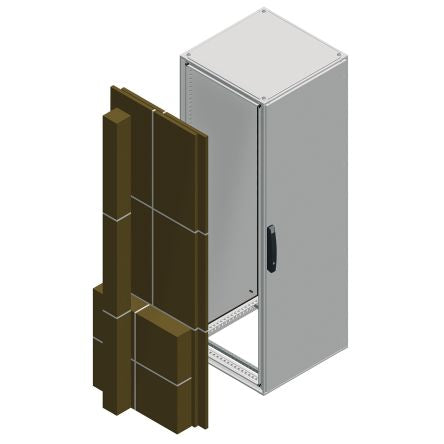 Schneider Electric NSYSFD Series Lockable Sheet Steel RAL 7035 Single Door, 2000 mm H, 500mm W, 2000 mm L for Use with