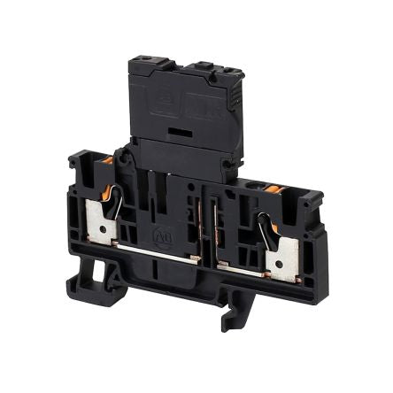 Allen Bradley 1492-PFB4250 1492-P Series Fused DIN Rail Terminal Black, 4mm², 1-Level, Push-in