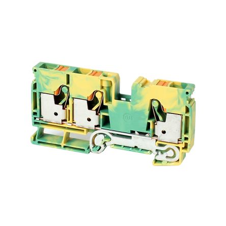 Allen Bradley 1492-PG10T 1492-P Series Feed Through Terminal Block Green, Yellow, 10mm², 1-Level, Push-in