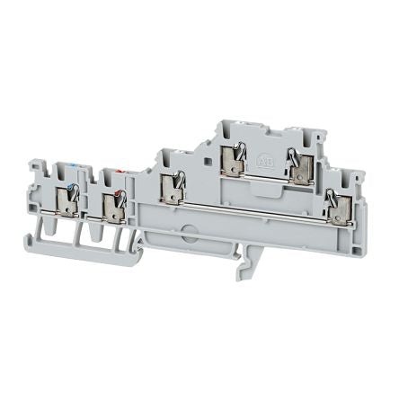 Allen Bradley 1492-PS2-4 1492-P Series DIN Rail Terminal Block Grey, 1.5mm², Push-in