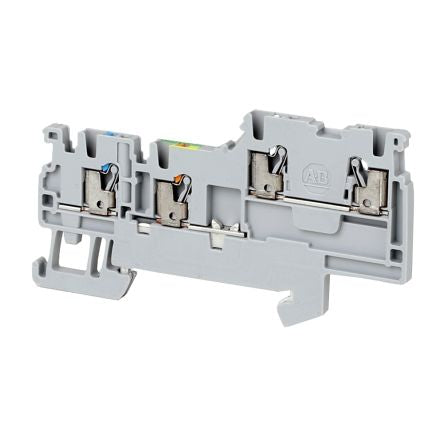 Allen Bradley 1492-PSG2-3 1492-P Series DIN Rail Terminal Block Grey, 1.5mm², Push-in