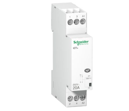 Schneider Electric Acti9 iCT Contactor, 230V Coil, 1-Pole, 3.6 kW 230V, 1 NO