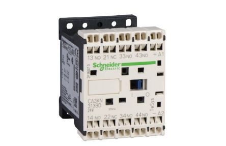 Schneider Electric, TeSyS CA Control Relay 3 NO/1 NC, 10A Contact Rating, 0.0018 kW, 24V dc 3PST