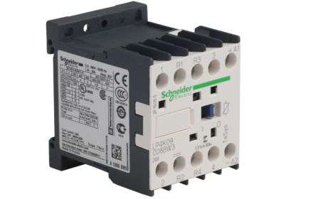 Schneider Electric TeSyS K Contactor, 24V Coil, 4-Pole, 1.8 W 24V, 2 NO/2 NC