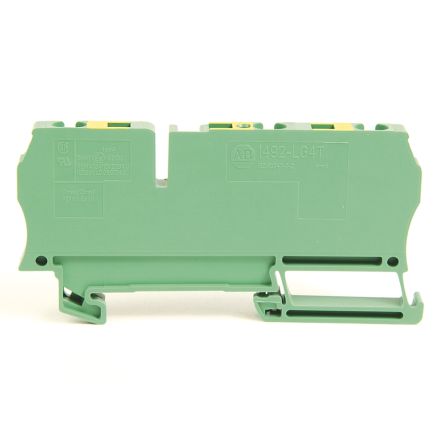 Allen Bradley 1492-LG4T 1492 Series DIN Rail Terminal Block Yellow, Green, 4mm², Spring Clamp, ATEX