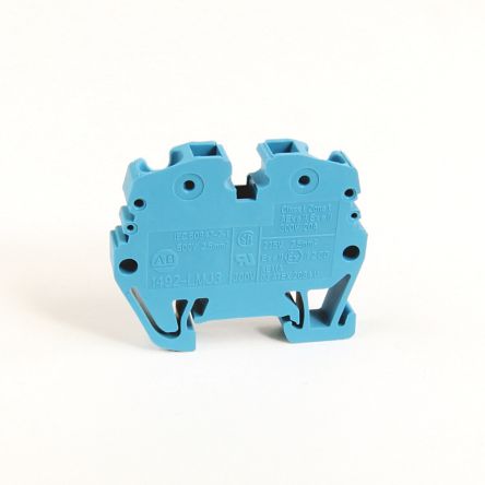 Allen Bradley 1492-LMJ3-B 1492 Series DIN Rail Terminal Block Blue, 2.5mm², Spring Clamp