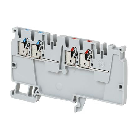 Allen Bradley 1492-P10PD3E-2B2RE 1492-P Series DIN Rail Terminal Block Grey, 2.5mm², Push-in, ATEX