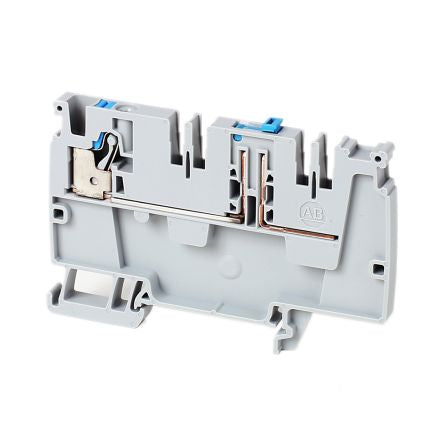 Allen Bradley 1492-P10PD4E-KD 1492-P Series DIN Rail Terminal Block Grey, 4mm², Push-in, ATEX