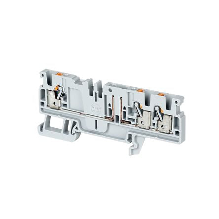 Allen Bradley 1492-P3PT 1492-P Series DIN Rail Terminal Block Grey, 2.5mm², 1-Level, Push-in