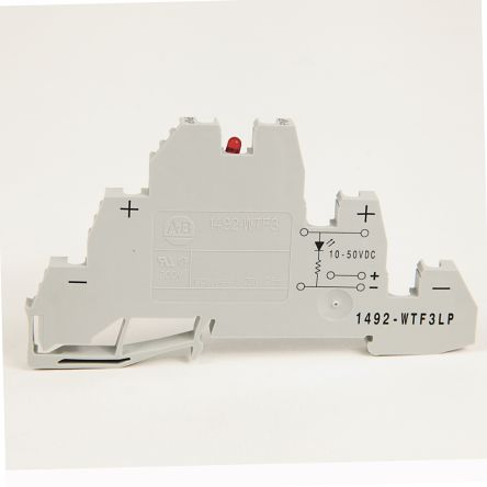 Allen Bradley 1492-WTF3LN 1492-W Series Feed Through Terminal Block Red, 2.5mm², Screw