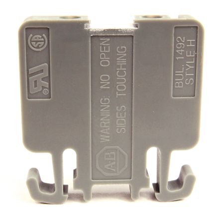 Allen Bradley 1492-H1 1492-H Series DIN Rail Terminal Block Grey, 0.05mm², 4 mm², Screw