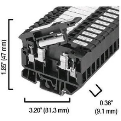 Allen Bradley 1492-H5 1492-H Series DIN Rail Terminal Block Black, 0.05mm², 4 mm²