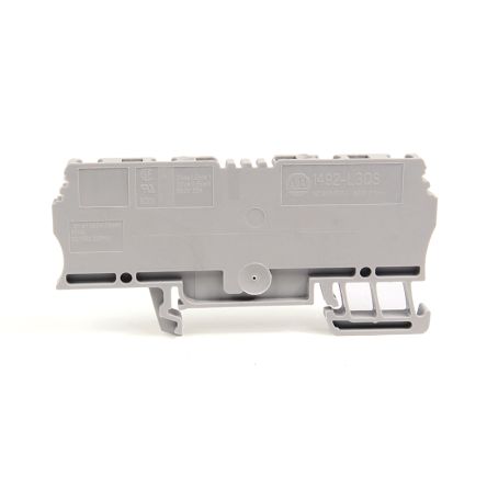 Allen Bradley 1492-L3QS 1492 Series DIN Rail Terminal Block Grey, 2.5mm², Spring Clamp, IECEx/ATEX