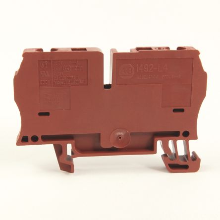 Allen Bradley 1492-L4-BL 1492 Series DIN Rail Terminal Block Black, 4mm², Spring Clamp, IECEx/ATEX