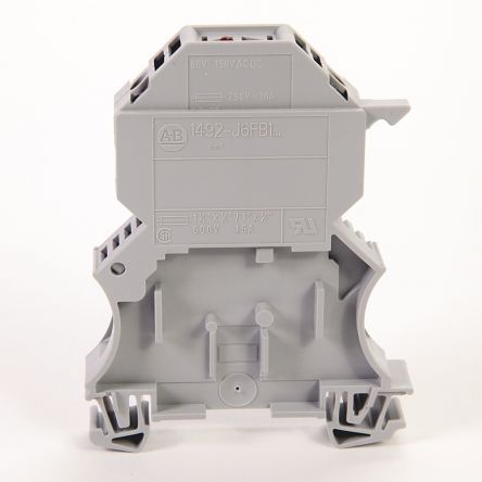 Allen Bradley 1492 Series Screw Terminal, 2-Way, 22AWG, 8 AWG Wire, 16A Screw Cage
