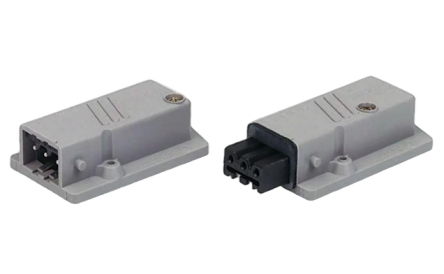 Hirschmann, ST IP54, IP54 Blue, Blue Panel Mount, Surface Mount 5+PE Straight Heavy Duty Power Connector, 400V