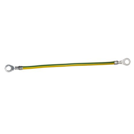 Schneider Electric PanelSeT Braided Wire, 25 mm² CSA 8.3 mm Stud Size, 8.3 mm 350 mm, Copper Alloy, Brass China RoHS